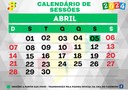 Calendário de Sessão - abril - 2024