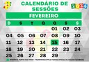 Calendário de Sessão - Fevereiro - 2024