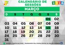 Calendário de Sessão - Março - 2024