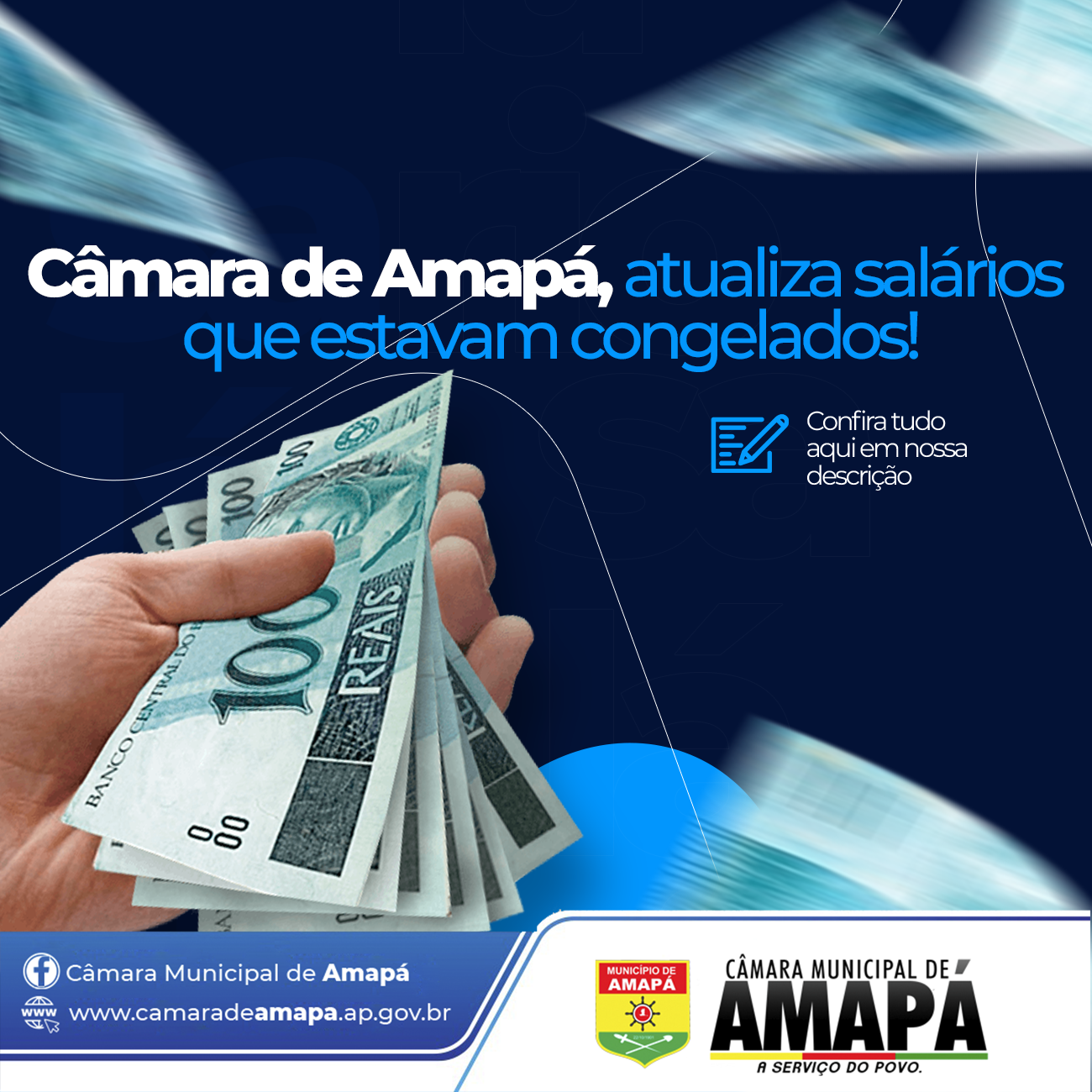 Câmara de Amapá, atualiza salários que estavam congelados!